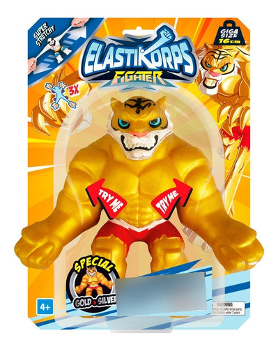 Elastikorps Gold Tiger De 16cm Juguete Antiestres Flexor