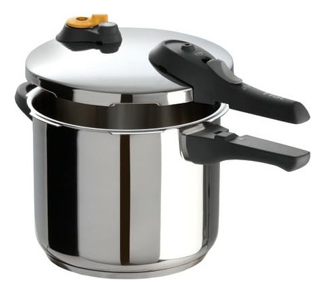 Olla A Presión T-fal P25107 De Acero Inoxidable De 6.3 Cuart