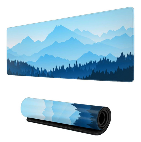 Mouse Pad Blue Mountain Forest Landscape Gaming X