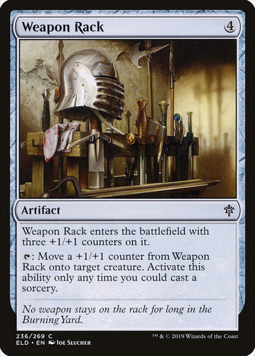 Carta Mtg Weapon Rack X 4 Unidades Playset Magic