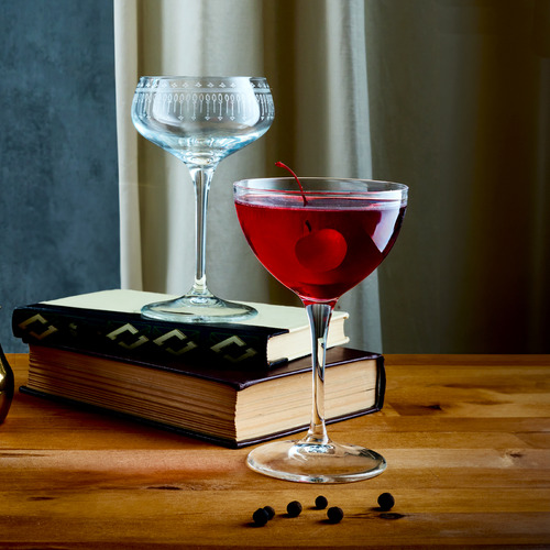 Conjunto Com 6 Taças Para Martini Novecento 235ml Bormioli Rocco Transparente