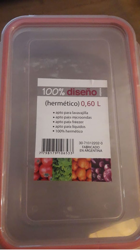 Imagen 5 de 5 de Set X 3 Herméticos Plasticos Recipientes Taper 100% Diseño