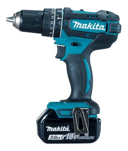 Furadeira Parafusadeira A Bateria 18v Dhp482 + Bateria 5ah Cor Azul-turquesa