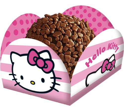 40 Porta Forminha Para Doces - Festa Hello Kitty - Festcolor