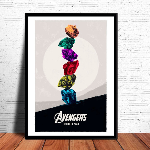 Cuadro Marco Negro 33x48cm Avengers Infinity War  Fan Arte