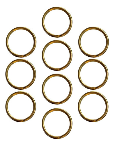 10 Piezas De Anillos De Latón De Llavero Accesorio De 25mm