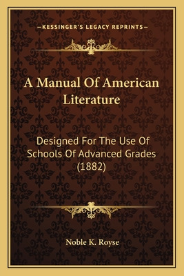 Libro A Manual Of American Literature: Designed For The U...