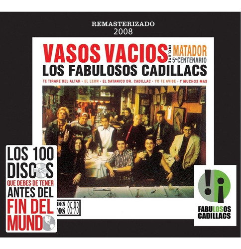 Fabulosos Cadillacs Vasos Vacios Cd Nuevo Remasterizado