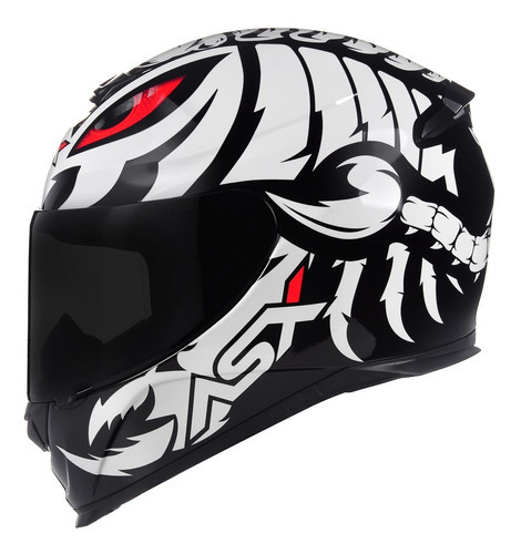 Capacete Asx Eagle Scorpion Branco + Viseira Fumê Tamanho do capacete 56-S