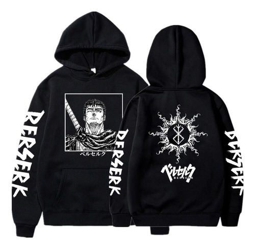 Sudadera Con Capucha Berserk Guts Cozy Tops Anime F