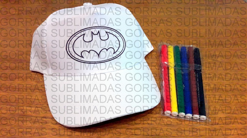 Gorras Para Pintar Con Fibras - 24 Un - Superman - Souvenir