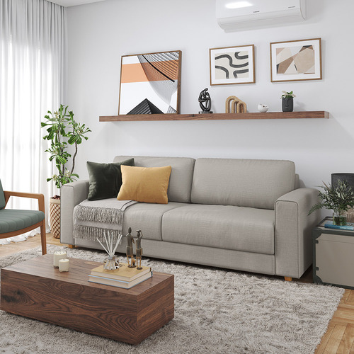 Sofá 4 Lugares Hit 230cm No Linho Várias Cores