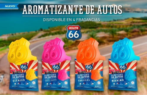 Imagen 10 de 10 de Auto Aroma Saphirus Routte 66 X 24 Unidades - Latin Srl