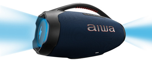 Caixa De Som Boombox Plus Aiwa Bbs-01-lbl 200w Bluetooth Azul