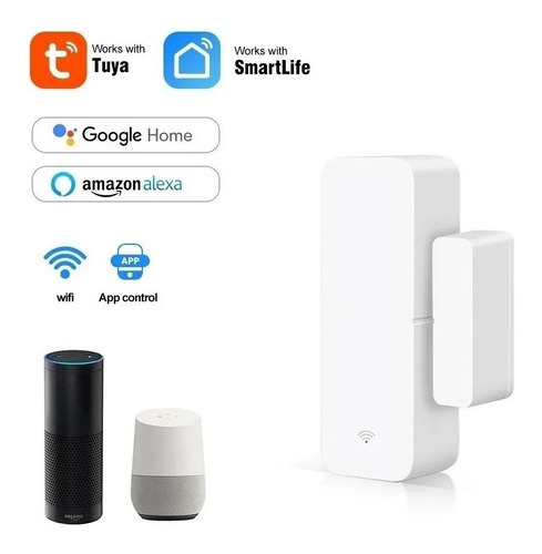Sensor de puerta y ventana Tuya Wi-Fi para Alexa y Google