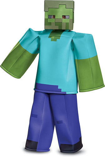 Disfraz De Zombi Para Niños De Minecraft Talla L