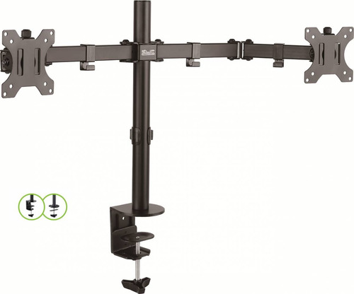 Imagen 2 de 8 de Soporte Doble Para Monitor Para Escritorio Klip Worldmaster