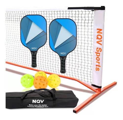 Nqv Juego Pickleball Red 2 Paleta Portatil Para Exterior