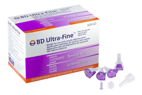 Aguja Para Insulina Bd Ultra Fine 31g X 5mm Caja X 100 Und 