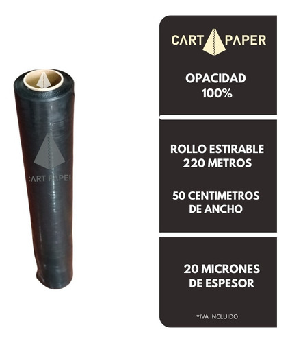 Imagen 1 de 7 de Rollo Alusa Film Negro 220m / Cart Paper
