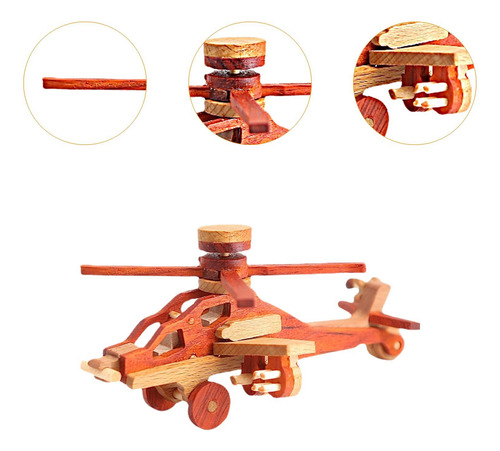 Modelo De Avión De Madera Hecho A 270 Mm X 195 Mm X 100 Mm