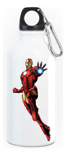 Termo Iron Man Botella Caramañola White X143