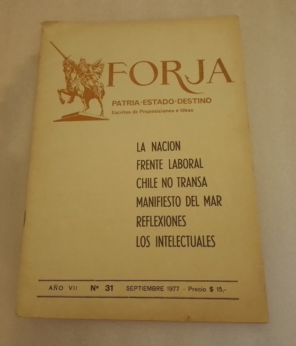 Revista Forja: Patria Estado Destino, 31 Septiembre 1977