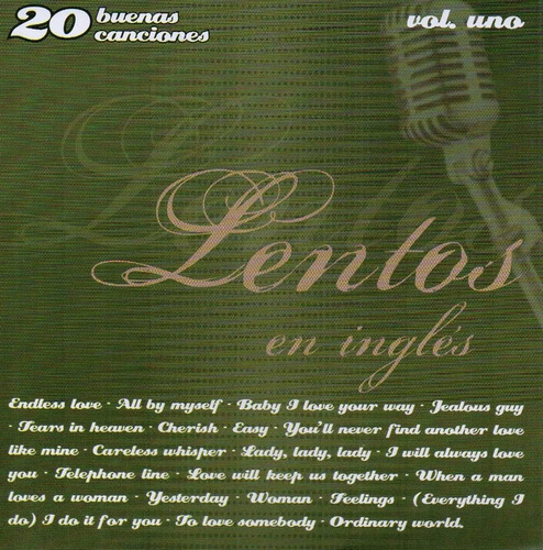 Cd 20 Buenas Canciones (lentos En Ingles) 