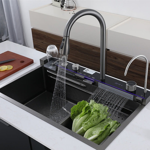 Bacha De Cocina Inteligente Extensible Cascada Lavacopa