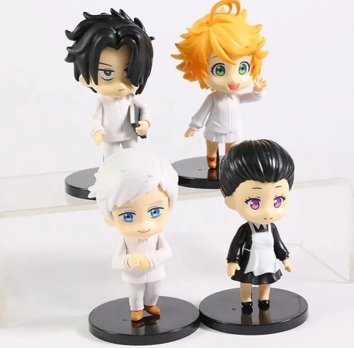 Imagen 4 de 7 de Set 4 Figuras Neverland Promised 10cm Ema,ray, Norman,isabel