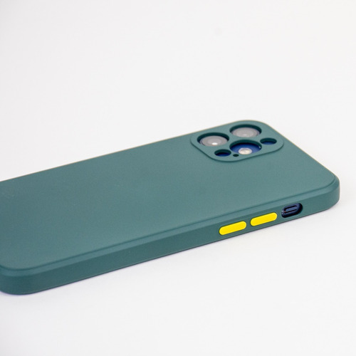 Estuche Funda De Silicona Para iPhone 12 Pro - Verde Oscuro