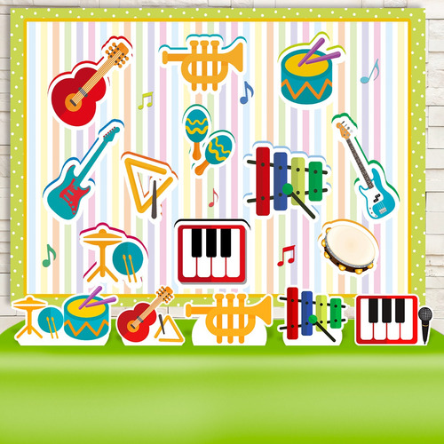 Kit Decoração De Festa Infantil Instrumentos Musicais P