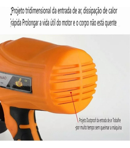 Pistola Pintura Elétrica Compressor Portatil Alta Pressão-g
