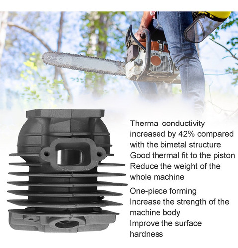 For Kit De Cilindros Motosierra Stihl Ms360 Ms340 Pistón 48