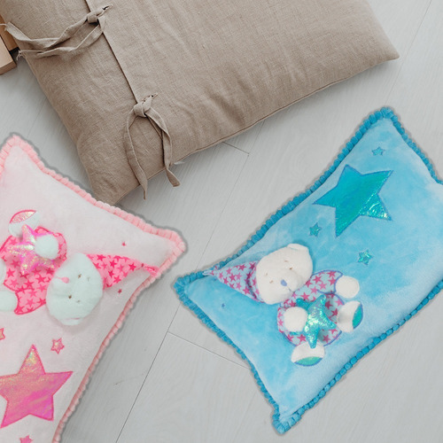 Almohada Cojin De Peluche Para Bebé Musical Cancion De Cuna Color Azul Pijama