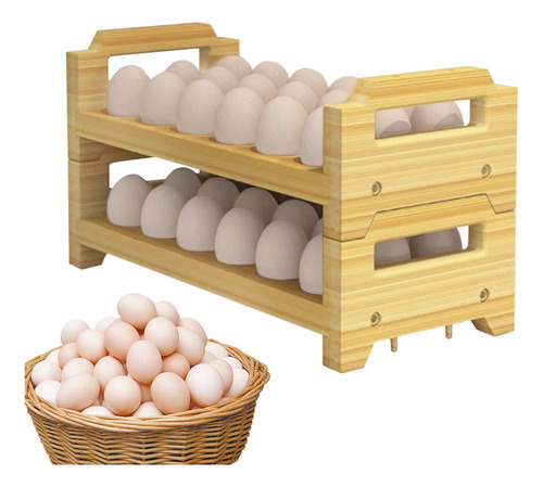 Huevera De Madera Apilable,huevera De Encimera