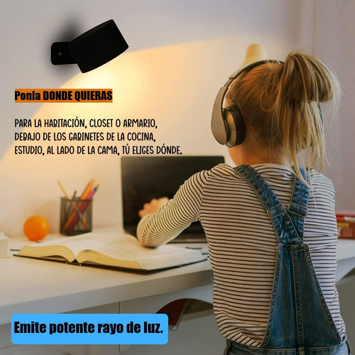 Imagen 7 de 10 de Lampara De Pared Inalámbrica. ¡ No Mas Cables !