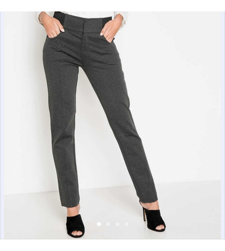 Pantalon Mujer Strech Color Gris Talla Xl Plus Size Nuevo