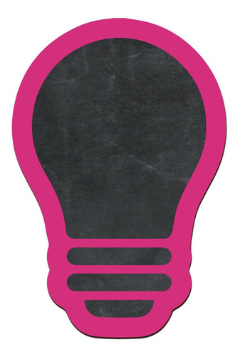 Imagen 1 de 5 de Pizarras Decorativa Lampara Rosa Madera No Vinilo 25x17cm