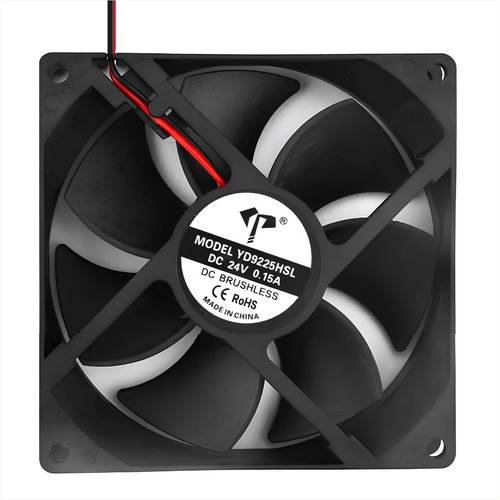 Ventilador Yd9225hsl 92x92x25mm, 9225, Brushless, 24v, 0.2a 