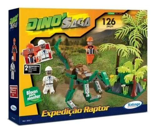 Blocos De Encaixe - Dino Saga Expedição Raptor - Xalingo