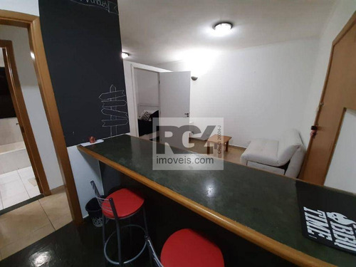 Imagem 1 de 10 de Flat Com 1 Dormitório Para Alugar, 36 M² Por R$ 2.300,00/mês - Centro - São Vicente/sp - Fl0050