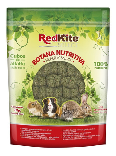 Imagen 1 de 7 de Cubos De Alfalfa Para Conejos Cuyo Hamster 100% Natural 1kg