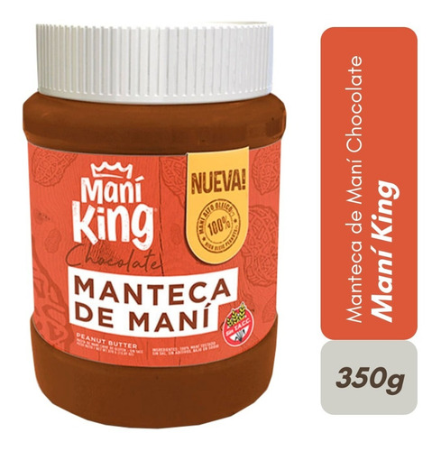 Manteca De Mani Con Chocolate Mani King X 350g Sin Tacc
