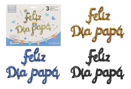 Globo Letras Feliz Dia Papa