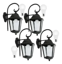 Comprar Pack X 4 Farol Polipropileno 4 Caras Colonial Mensula + Led
