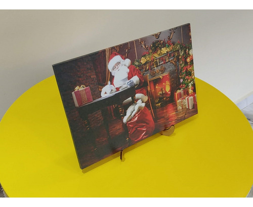 Imagem 3 de 4 de Quadro Decorativo Papai Noel Impressão Tamanho A4