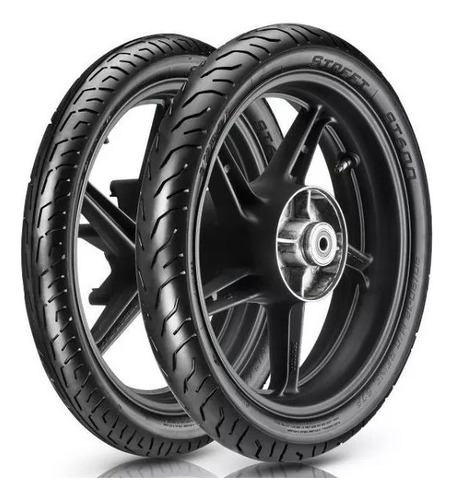 Par Pneus Vipal St 600 80/100-18 E 90/90-18 S/câmara
