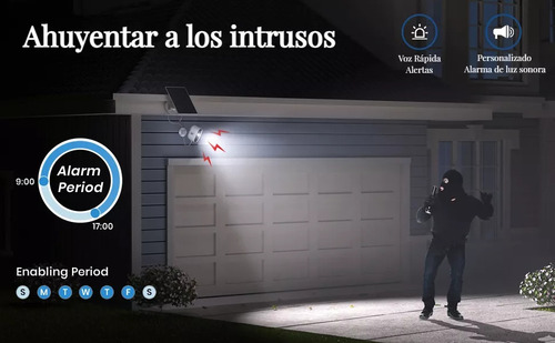 Cámaras De Seguridad Solares Inalámbricas 2k Wifi 2k Para Ex