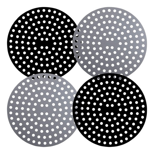Air Fryer Liners, Round 9 Reutilizables Air Fryer Liners D